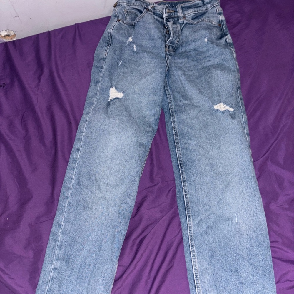 Distressed Blue Women's Jeans